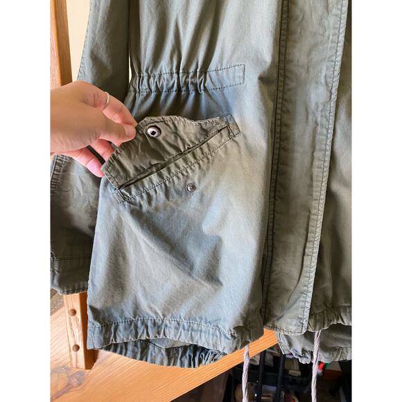 Sebby Collection army green utility zip hooded jacket - Picture 4 of 7